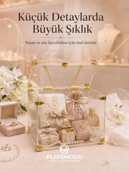 Küçük Boy Pleksi Nişan Sandığı
